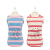 Dog Cat Shirt / T-Shirt Vest Stripes Adorable Cute Casual / Daily Dog Clothes Puppy Clothes Dog Outfits Breathable Blue Khaki Costume for Girl and Boy Dog Cotton S M L XL XXL