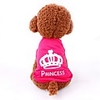 Dog Cat Shirt / T-Shirt Vest Tiaras Crowns Simple Style Dog Clothes Red Costume Padded Fabric XS S M L