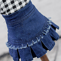 Dog Cat Skirt Floral / Botanical Daisy Elegant Adorable Cute Dailywear Casual / Daily Dog Clothes Puppy Clothes Dog Outfits Breathable Blue Costume for Girl and Boy Dog Jeans XS S M L XL miniinthebox