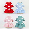 Dog Cat Sweater Dress Polka Dot Cute Sweet Dailywear Casual / Daily Winter Dog Clothes Puppy Clothes Dog Outfits Warm Red Pink Green Costume for Girl and Boy Dog Plush S M L XL XXL miniinthebox