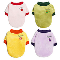 Dog Cat Sweater Fruit Leisure Cute Dailywear Casual / Daily Winter Dog Clothes Puppy Clothes Dog Outfits Warm Purple Pink Orange Costume for Girl and Boy Dog Coral Fleece S M L XL XXL miniinthebox