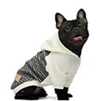 Dog Cat Sweater Hoodie Plaid Leisure Cute Casual / Daily Dog Clothes Breathable Black Costume Polyester XS S M L XL XXL
