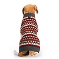 Dog Cat Sweater Plaid / Check British Winter Dog Clothes Red Costume Polyester XXS XS S M L XL
