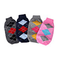 Dog Cat Sweater Plaid / Check Minimalist Casual / Daily Winter Dog Clothes Grid Pink Dark Blue Costume Polyester XS S M L