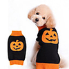 Dog Cat Sweater Pumpkin Simple Style Winter Dog Clothes Black Costume Polyester XXS XS S M L XL