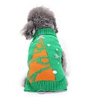 Dog Cat Sweater Simple Style Winter Dog Clothes Green Costume Polyester XS S M
