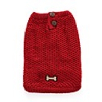 Dog Cat Sweater Simple Style Winter Dog Clothes Red Blue Costume Polyester XXS XS S M L