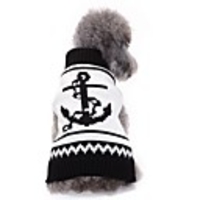 Dog Cat Sweater Simple Style Winter Dog Clothes White Costume Polyester XS S M L XL