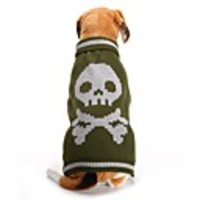 Dog Cat Sweater Skull Simple Style Winter Dog Clothes Light Green Costume Polyester XXS XS S M L XL
