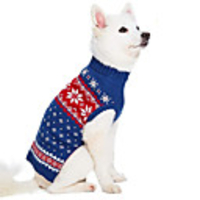 Dog Cat Sweater Snowflake Classic Christmas Casual / Daily Winter Dog Clothes Breathable Blue Costume Fleece Polyster 10 12 14 16 18 20