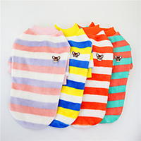 Dog Cat Sweater Stripes Color Block Stripes Dailywear Casual / Daily Winter Dog Clothes Puppy Clothes Dog Outfits Warm Blue Pink Orange Costume for Girl and Boy Dog Flannel Fabric S M L XL XXL miniinthebox