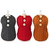 Dog Cat Sweater Stripes Slogan Casual / Daily Winter Dog Clothes Red Brown Gray Costume Plush S M L XL XXL