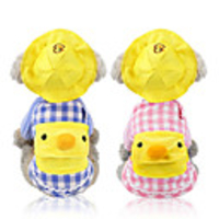 Dog Cat Sweater Sweatshirt Bandanas Hats Plaid / Check Cartoon Casual / Daily Sweet Dog Clothes Yellow Blue Pink Costume Cotton XS S M L XL XXL