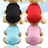 Dog Cat Sweater Sweatshirt Jumpsuit Ordinary Winter Dog Clothes Black Red Blue Costume Polyester Velour Mixed Material XS S M L XL XXL