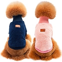 Dog Cat Sweater Sweatshirt Puppy Clothes Solid Colored Sports Outdoors Casual / Daily Winter Dog Clothes Puppy Clothes Dog Outfits Blue Pink Khaki Sweatshirts miniinthebox