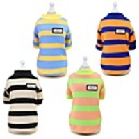 Dog Cat Sweatshirt Stripes Casual / Daily Winter Dog Clothes Black Pink Orange Costume Cotton S M L XL XXL