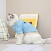 Dog Cat Sweatshirt Stripes Fashion Simple Style Casual / Daily Outdoor Dog Clothes Puppy Clothes Dog Outfits Soft Gray Dark Blue Orange Costume for Girl and Boy Dog Plush S M L XL XXL miniinthebox