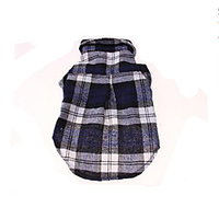 Dog Cat T-shirts Plaid / Check Sports Casual / Daily Dog Clothes Puppy Clothes Dog Outfits Comfortable Blue White Costume for Girl and Boy Dog Polyester One-Size miniinthebox