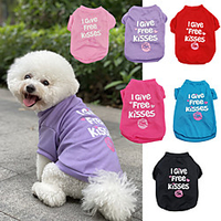 Dog Cat T-shirts Puppy Clothes Dog clothes Word / Phrase Princess Lips Princess Cute Sweet Traveling Casual / Daily Dog Clothes Puppy Clothes Dog Outfits Breathable Black Purple Red Costume for Girl miniinthebox