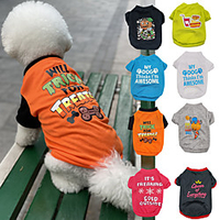 Dog Cat T-shirts Vest Dog clothes Pumpkin Letter Number Slogan Princess Casual / Sporty Euramerican Dog Clothes Puppy Clothes Dog Outfits White Black Purple Costume for Girl and Boy Dog Padded miniinthebox