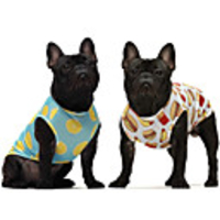 Dog Cat T-shirts Vest Lemon Hamburger Casual / Sporty Cute Casual / Daily Dog Clothes Breathable White / Red Costume Cotton XS S M L XL XXL