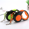 Dog Cat Training Leash Dog Leash Pet Walking Leash Retractable Adjustable Flexible Escape Proof With Anti-Slip Handle Outdoor Walking Footprint / Paw Nylon Small Dog Medium Dog Orange Green miniinthebox