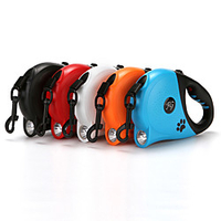 Dog Cat Training Leash Dog Leash Pet Walking Leash Retractable Adjustable Flexible Escape Proof With Anti-Slip Handle Outdoor Walking Footprint / Paw Nylon Small Dog Medium Dog White Black Red Blue miniinthebox