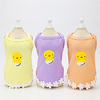 Dog Cat Vest Animal Adorable Cute Dailywear Casual / Daily Dog Clothes Puppy Clothes Dog Outfits Breathable Purple Yellow Pink Costume for Girl and Boy Dog Padded Fabric S M L XL XXL miniinthebox