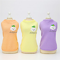 Dog Cat Vest Animal Adorable Cute Dailywear Casual / Daily Dog Clothes Puppy Clothes Dog Outfits Breathable Purple Yellow Pink Costume for Girl and Boy Dog Padded Fabric S M L XL XXL miniinthebox