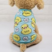 Dog Cat Vest Animal Character Casual / Daily Dog Clothes Blue Pink Costume Cotton XS S M L XL XXL