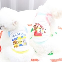 Dog Cat Vest Animal Cute Sweet Dailywear Casual / Daily Dog Clothes Puppy Clothes Dog Outfits Soft Light Yellow Rosy Pink Costume for Girl and Boy Dog Cotton XS S M L XL 2XL miniinthebox