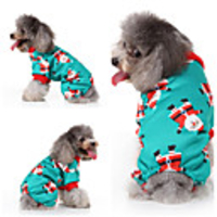 Dog Cat Vest Christmas Puppy Clothes Christmas Dog Clothes Puppy Clothes Dog Outfits Green Costume for Girl and Boy Dog Polyester Canvas Mixed Material S M L XL