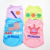 Dog Cat Vest Flag Adorable Sweet Dailywear Casual / Daily Dog Clothes Puppy Clothes Dog Outfits Breathable Purple Blue Costume for Girl and Boy Dog Polyester XS S M L miniinthebox