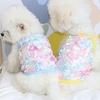 Dog Cat Vest Flower / Floral Cute Sweet Dailywear Casual / Daily Dog Clothes Puppy Clothes Dog Outfits Soft Blue Yellow Costume for Girl and Boy Dog Cotton S M L XL 2XL miniinthebox