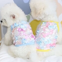 Dog Cat Vest Flower / Floral Cute Sweet Dailywear Casual / Daily Dog Clothes Puppy Clothes Dog Outfits Soft Blue Yellow Costume for Girl and Boy Dog Cotton S M L XL 2XL miniinthebox