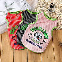 Dog Cat Vest Striped Elegant Adorable Cute Dailywear Casual / Daily Dog Clothes Puppy Clothes Dog Outfits Breathable Black Red Pink Costume for Girl and Boy Dog Polyester XS S M L XL XXL miniinthebox