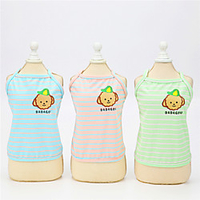 Dog Cat Vest Stripes Animal Adorable Cute Dailywear Casual / Daily Dog Clothes Puppy Clothes Dog Outfits Breathable Blue Pink Green Costume for Girl and Boy Dog Padded Fabric XS S M L XL XXL miniinthebox