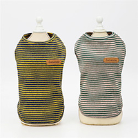 Dog Cat Vest Stripes Leisure Stripes Dailywear Casual / Daily Dog Clothes Puppy Clothes Dog Outfits Breathable Light Yellow Light Green Costume for Girl and Boy Dog Padded Fabric S M L XL XXL miniinthebox