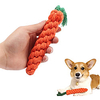 Dog Chew Toys Carrot Rope Puppy Teething Chewing Safe Durable Braided Pet Medium Large Cat Cotton Knot Paws Fun Molar for Clean Teeth Healthy Handmade Gift miniinthebox
