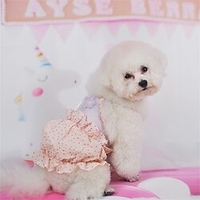 Dog Clothes Spring and Summer Pet Clothing Small Dog Princess Polka Dot Stitching Vest Skirt Pet Fun miniinthebox