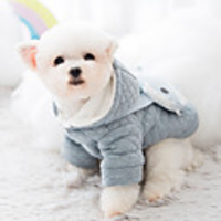 Dog Coat Cartoon Cute Adorable Casual / Daily Outdoor Winter Dog Clothes Puppy Clothes Dog Outfits Breathable Yellow Blue Pink Costume for Girl and Boy Dog Fleece XS S M L XL XXL