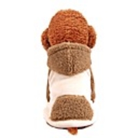 Dog Coat Color Block Casual / Sporty Cute Casual / Daily Winter Dog Clothes Breathable Coffee Costume Polyster XS S M L XL
