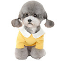 Dog Coat Color Block Casual / Sporty Cute Casual / Daily Winter Dog Clothes Breathable Purple Yellow Blue Costume Cotton S M L XL XXL