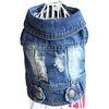 Dog Coat Denim Jacket / Jeans Jacket Puppy Clothes Solid Colored Casual / Daily Sports Outdoor Winter Dog Clothes Puppy Clothes Dog Outfits Blue Costume for Girl and Boy Dog Cotton XS S M L XL XXL miniinthebox