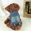 Dog Coat Denim Jacket / Jeans Jacket Vest Classic Jeans Cowboy Outdoor Dog Clothes Dark Blue Costume Jeans XS S M L XL