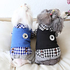 Dog Coat Dress Plaid / Check Cute Adorable Casual / Daily Outdoor Winter Dog Clothes Puppy Clothes Dog Outfits Breathable Black Blue Costume for Girl and Boy Dog Fabric XS S M L XL