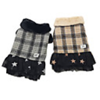 Dog Coat Dress Princess Stars Adorable Casual / Daily Winter Dog Clothes Puppy Clothes Dog Outfits Breathable Yellow Beige Gray Costume for Girl and Boy Dog Cotton S M L XL XXL