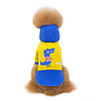 Dog Coat Hoodie Animal Cute Casual / Daily Winter Dog Clothes Warm Blue Green Brown Costume Polyster S M L XL XXL