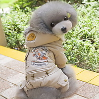 Dog Coat Hoodie Jumpsuit Letter Number Casual / Daily Fashion Outdoor Winter Dog Clothes Puppy Clothes Dog Outfits Green Gray Costume for Girl and Boy Dog Cotton S M L XL XXL