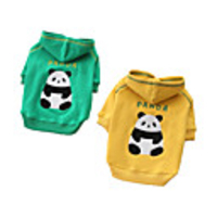 Dog Coat Hoodie Panda Basic Cute Casual / Daily Winter Dog Clothes Puppy Clothes Dog Outfits Breathable Yellow Green Costume for Girl and Boy Dog Cotton S M L XL XXL 3XL